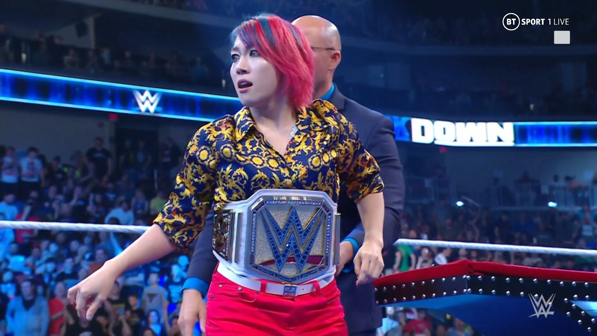 Asuka Receives New WWE Women’s Title Belt; Charlotte Flair Returns