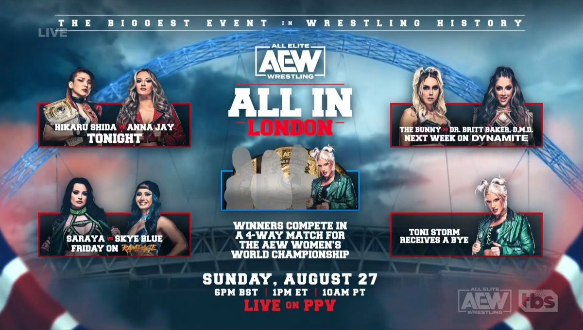 Shida Headlines Dynamite Again; Four-Way Title Match Set For AEW All In