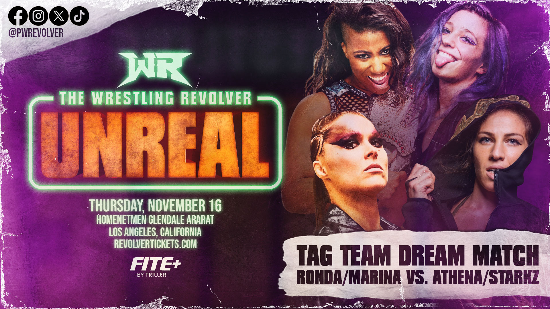 Athena/Billie Starkz vs. Rousey/Shafir At  Revolver Unreal