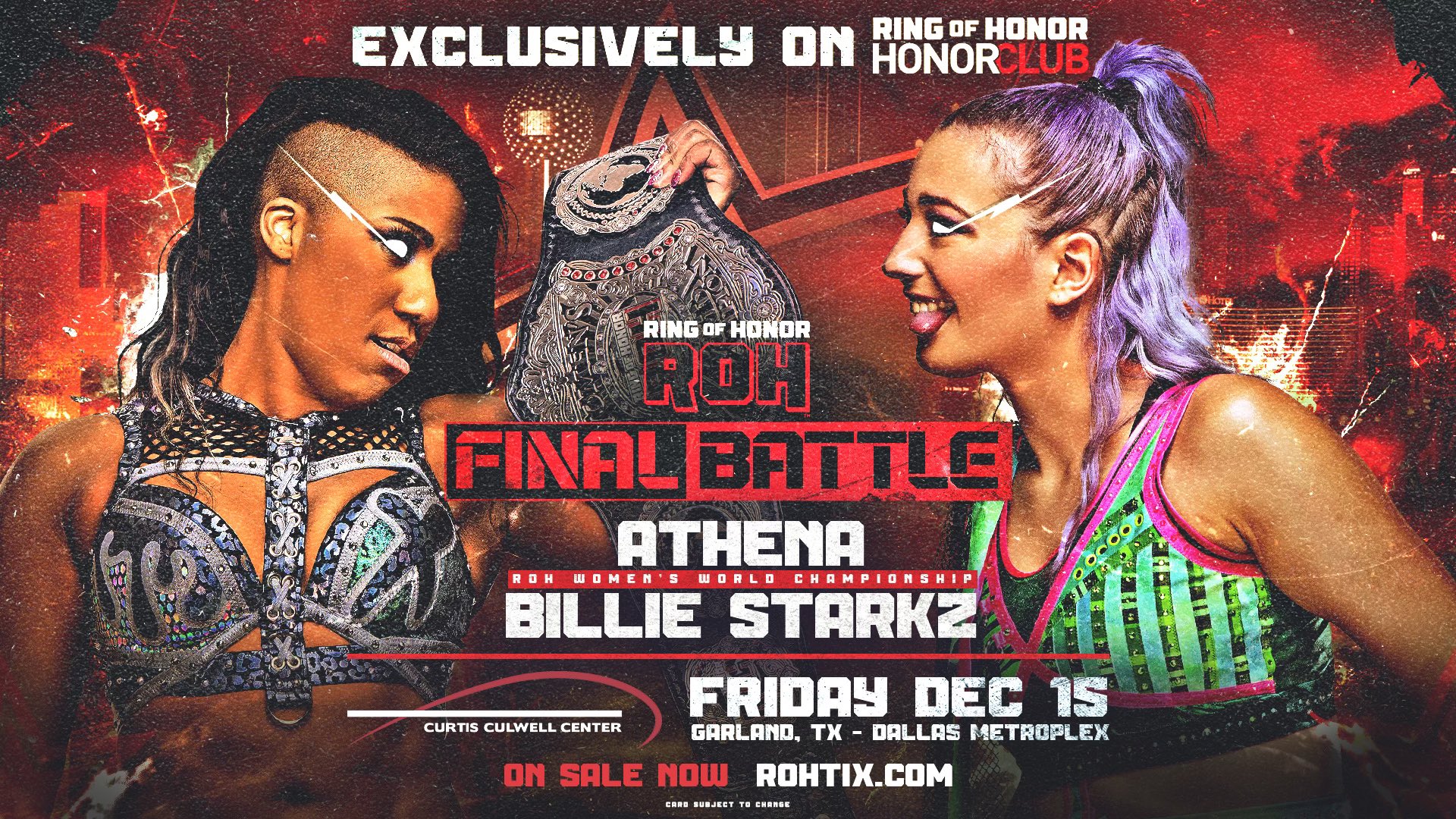 Athena vs. Billie Starkz Set For ROH Final Battle